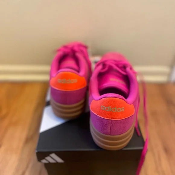 Adidas vl court bold pink platform women’s NWT sneakers - Picture 4 of 6